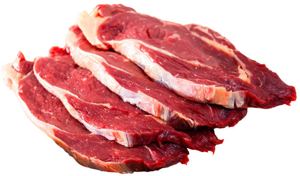 istock Piece of beef isolated on white background 1313346564