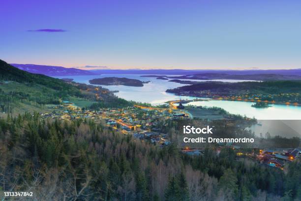 Steinsfjorden A Branch Of Lake Tyrifjorden Located In Buskerud Norway View From Kongens Utsikt Stock Photo - Download Image Now