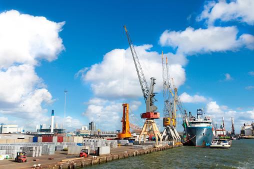 Rotterdam port, the biggerst port in the Europe, Netherlands, Europe