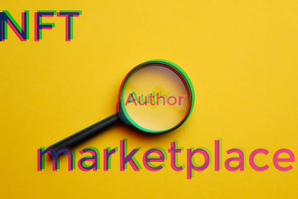 istock Concept for finding digital art authors in a NFT marketplace 1313353539