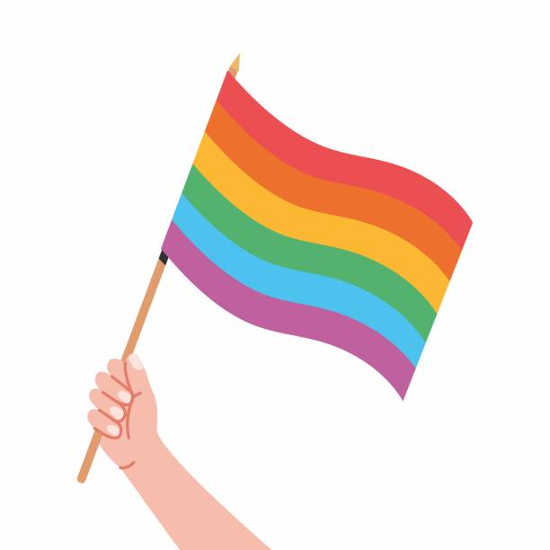 레인보우 플래그 - gay pride wristband rainbow lgbt stock illustrations