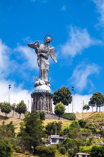 Virgin of Quito statue on El Panecillo hill in Quito, Ecuador