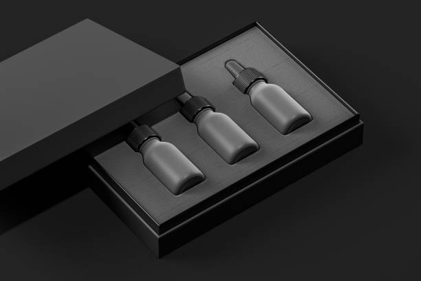 istock Mockup copy space of box with kit of cosmetics 1313367449