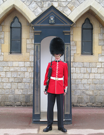 Royal guard in red uniform - London England UK