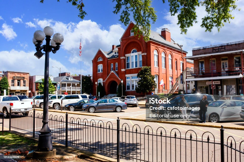 The quaint southern city square in Oxford Mississippi, USA Mississippi Stock Photo