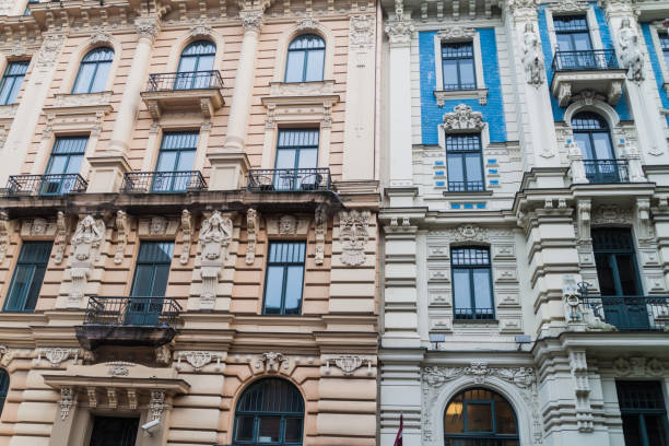 istock Jugendstil Art Nouveau building in Riga, Latv 1313373061