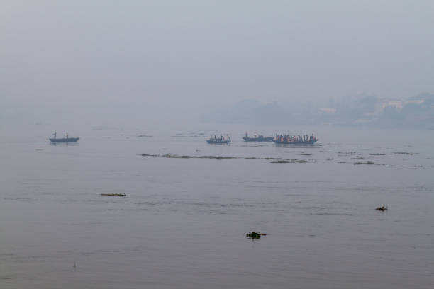 istock Early morning on Rupsa river in Khulna, Banglade 1313373878