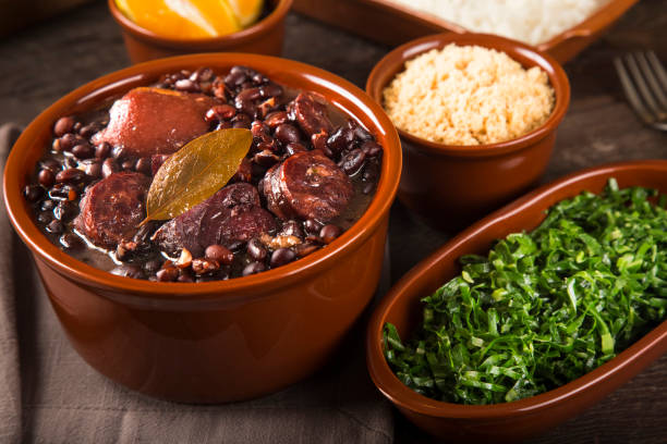 feijoada, a typical brazilian food - hot drink fotos imagens e fotografias de stock