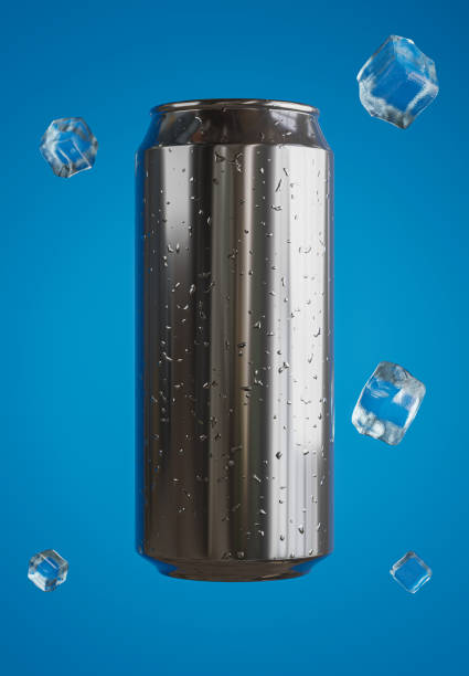 istock 3d render of drink can with ice cube for product display 1313388228