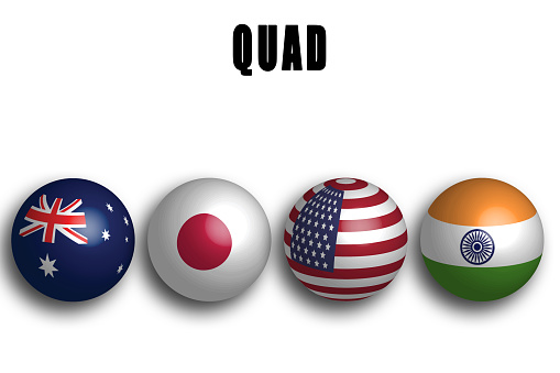 an image of national frag of QUAD coutries