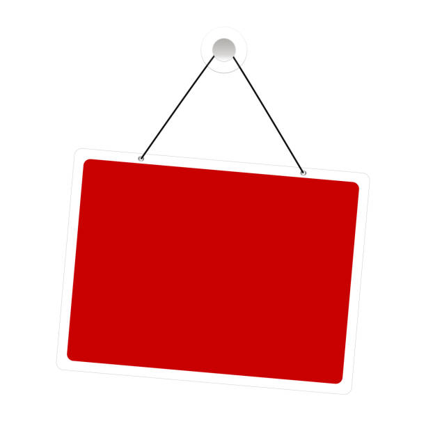 Open sign red blank shop store isolated