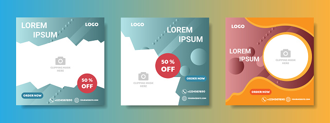 Posting Frame Design Editable Social Media Post Template Frame Design For Web Banner And Ads ...