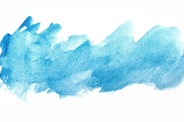 istock Blue abstract watercolor background. 1313405286