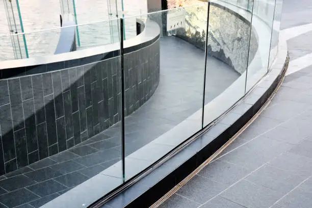 tempered laminated glass railing balustrade panels frame less ,safety glass for modern architectural buildings.