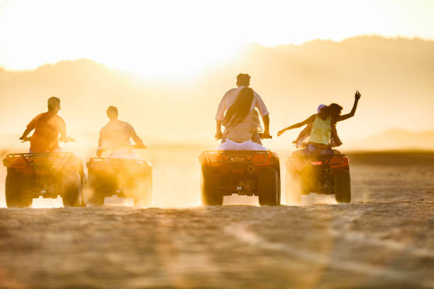 istock Driving quad bikes in the desert! 1313410094