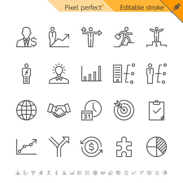 business_1 - symbol aspirations target icon set点のイラスト素材／クリップアート素材／マンガ素材／アイコン素材