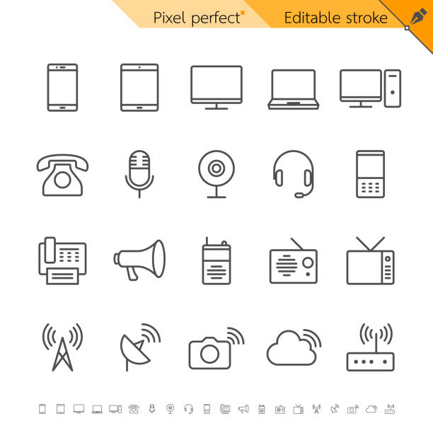 communication_device - router wireless technology modem equipment stock illustrations