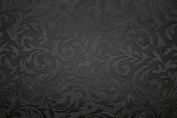 elegante schwarze floral strukturierte hintergrund | exquisite dual tone schwarz floral textur - lace stock-fotos und bilder