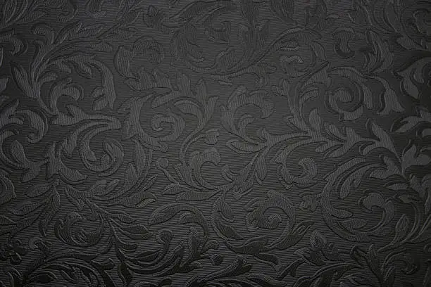 Photo of Elegant Black Floral Textured Background | Exquisite Dual Tone Black Floral Texture