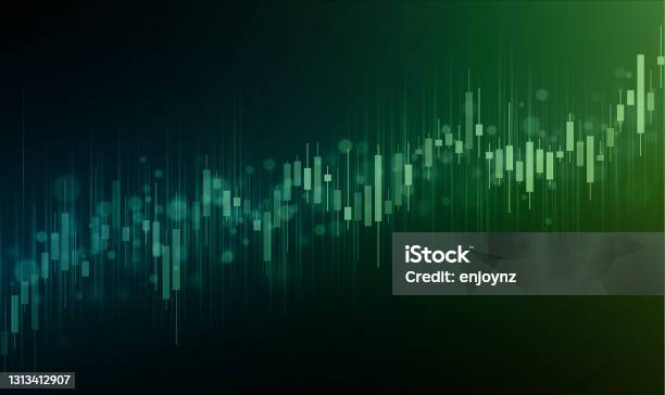Stock Market Increasing Background Illustration Stock Illustration - Download Image Now - Stock Market and Exchange, Finance, Green Color