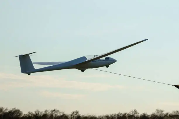 Glider in the take-off phase