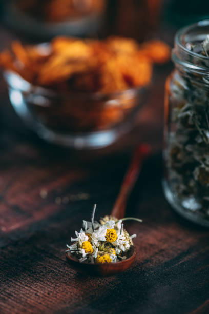 istock Dried Flowers on Rustic Wooden Background 1313416082