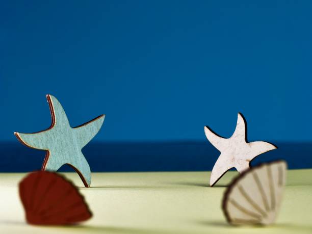 Ocean themed decorations at the beach