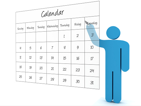 Calendar schedule business planning whiteboard