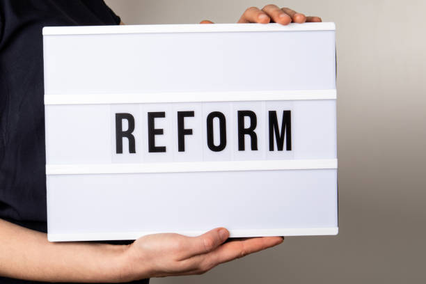 istock Reform. Text in light box. Medicine, education and economics concept 1313425101