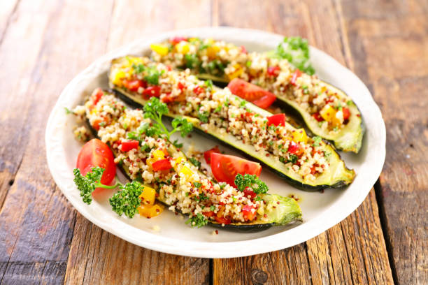 istock baked courgette with quinoa and vegetable 1313425881
