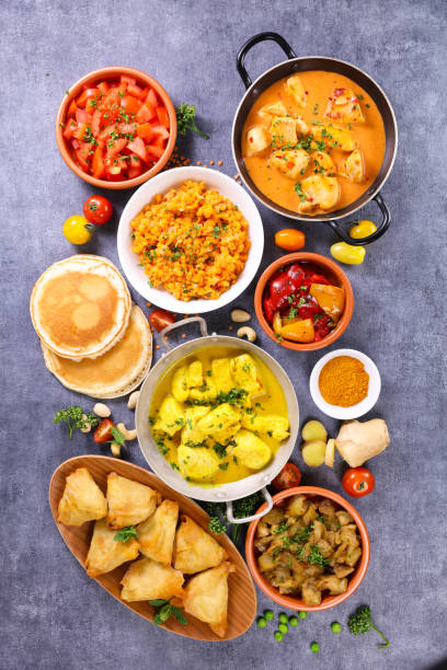 istock assorted of indian food- top view 1313425931