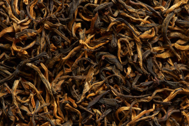 istock Dried tea leaves texture as a background. 1313429859