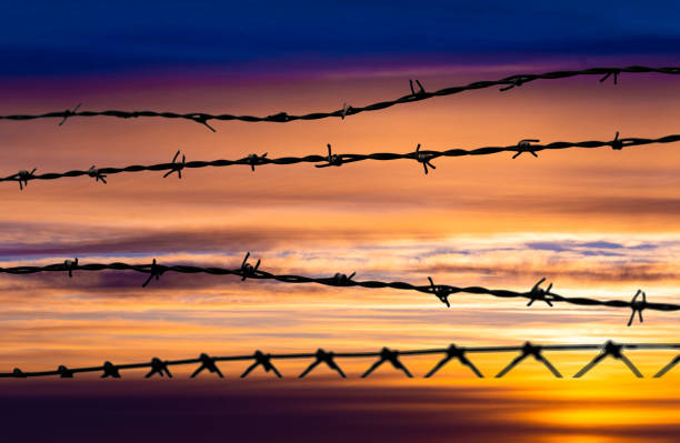istock Dramatic sunset and sunrise sky. Fiery orange sunset sky. 1313430126
