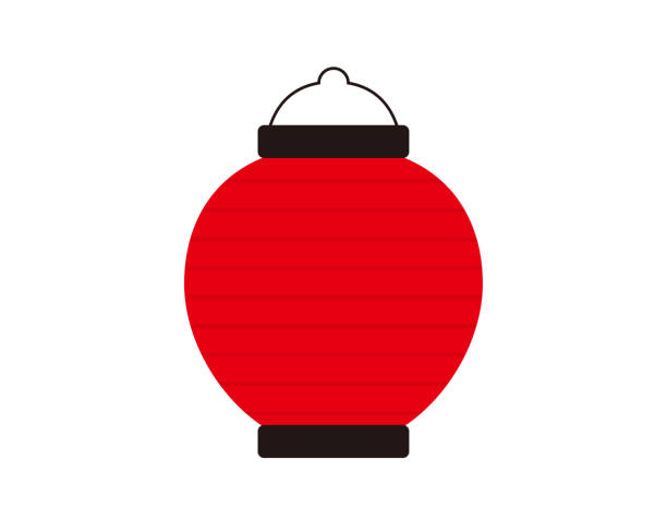 istock Vector illustration of traditional Japanese lanterns.　paper lantern . 1313430732