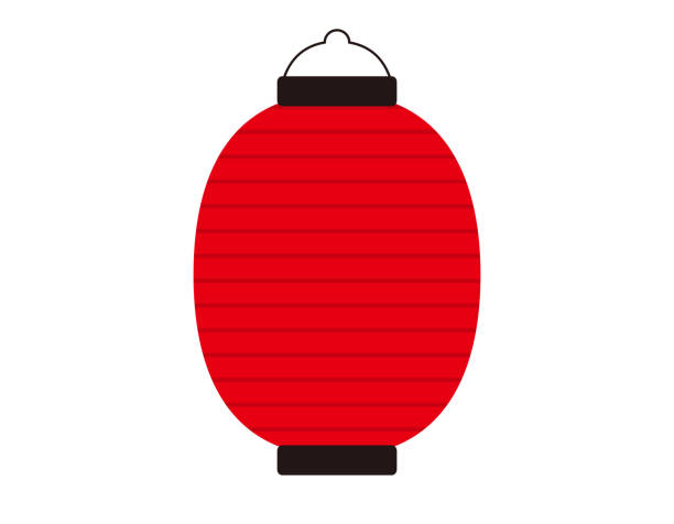 istock Vector illustration of traditional Japanese lanterns.　paper lantern . 1313430744