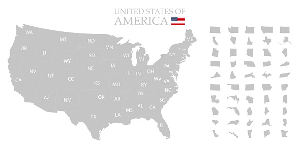 States of America territory. North America. Vector illustration. EPS 10