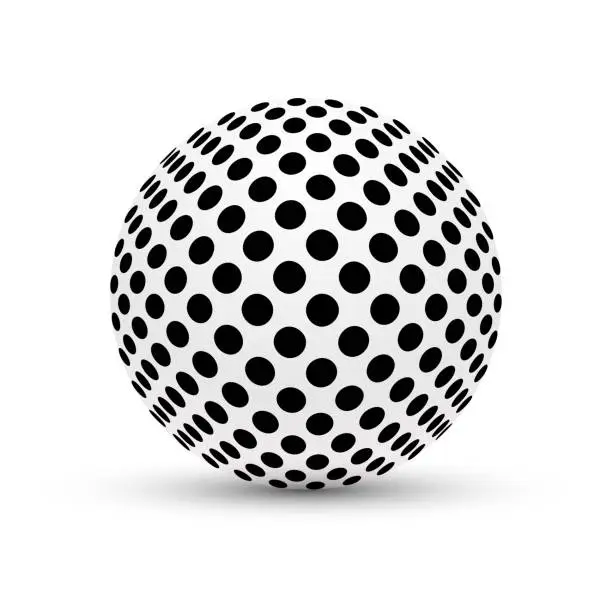 Vector illustration of Dotted sphere