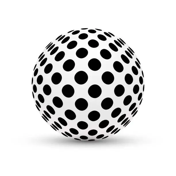 Vector illustration of Dotted sphere