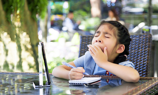 Learning Language Boring Snore Kids Boring Learn From Online Learning From Home And Does Not ...
