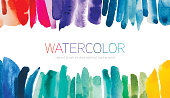 istock Watercolor Brush Strokes Abstract Background 1313438901