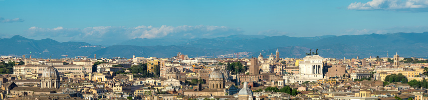 panoramic view of historical centre of Rome