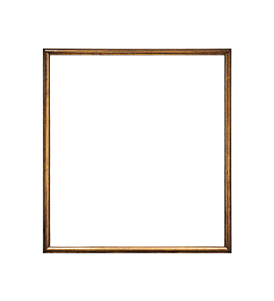golden picture Frame isolated on white