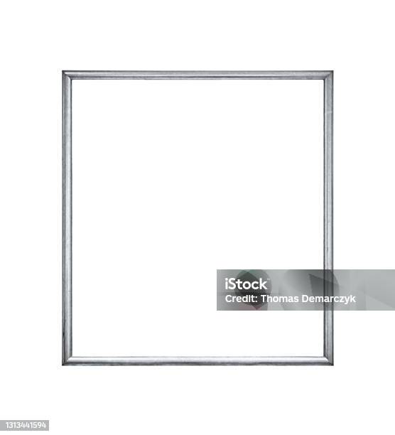 Picture Frame Stock Photo - Download Image Now - Picture Frame, Border - Frame, Silver - Metal