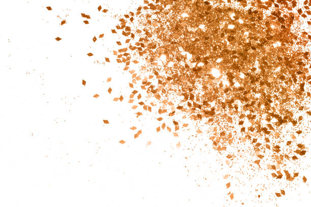 istock Background with gold glitter on white background 1313446864