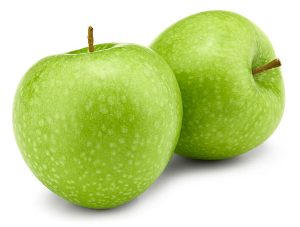istock green apples isolated on white background. clipping path 1313447938
