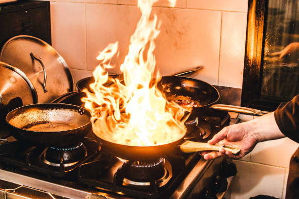 istock Preparing flame dish stock photo 1313450977