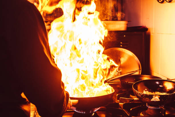 istock Preparing flame dish stock photo 1313451037