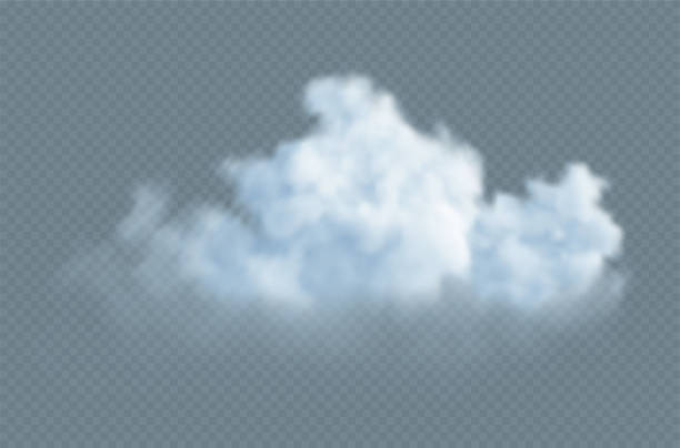 ilustraciones, imágenes clip art, dibujos animados e iconos de stock de nube esponjosa blanca realista aislada sobre fondo transparente. fondo de cielo nuboso para su diseño. ilustración vectorial - cotton cloud cloudscape cumulus cloud
