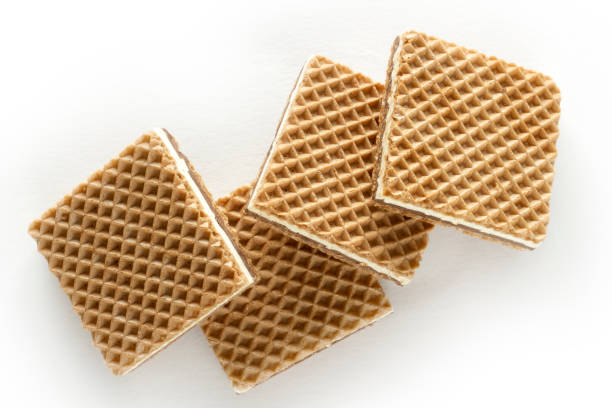 istock Crispy wafers with chocolate and hazelnut cream 1313456015