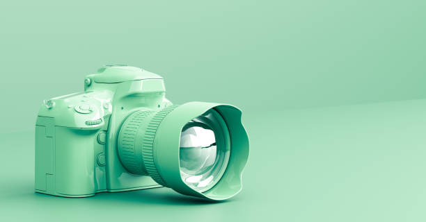 istock Professional digital camera in one color modern style 1313456417